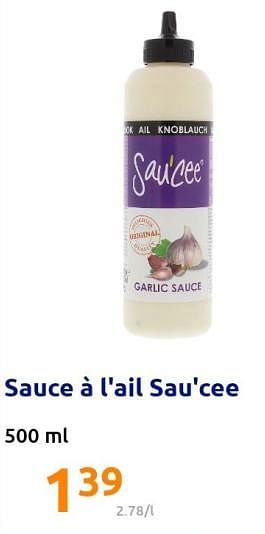 Promoties Sauce à l`ail sau`cee - Sau'Cee - Geldig van 22/12/2021 tot 28/12/2201 bij Action