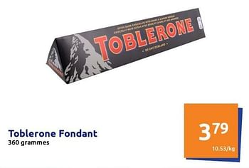 Promoties Toblerone fondant - Toblerone - Geldig van 22/12/2021 tot 28/12/2201 bij Action