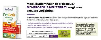 Promoties Bio propolis neusspray - Ladrome - Geldig van 03/01/2022 tot 03/02/2022 bij Mannavita