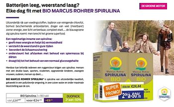 Promoties Bio spirulina - Marcus Rohrer - Geldig van 03/01/2022 tot 03/02/2022 bij Mannavita