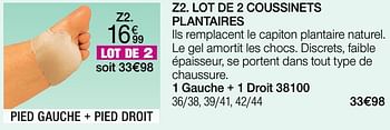 Promotions Lot de 2 coussinets plantaires - Epitact - Valide de 01/01/2022 à 31/01/2022 chez Damart