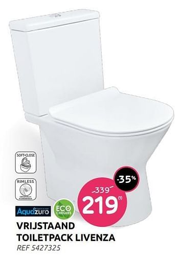 Promoties Vrijstaand toiletpack livenza - Aquazuro - Geldig van 05/01/2022 tot 25/01/2022 bij Brico
