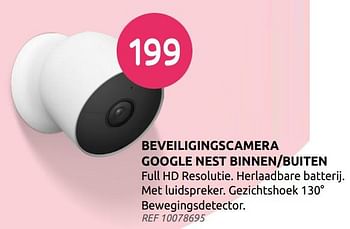 Promoties Beveiligingscamera google nest - Google - Geldig van 05/01/2022 tot 25/01/2022 bij Brico
