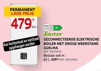 Promoties Sauter geconnecteerde elektrische boiler met droge weerstand guelma - Sauter - Geldig van 05/01/2022 tot 25/01/2022 bij Brico