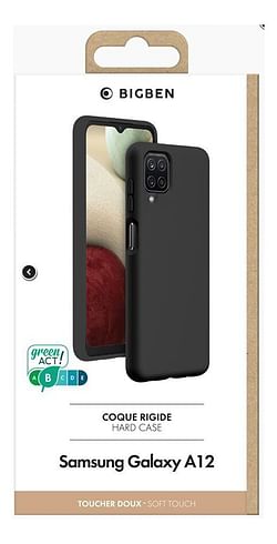 bigben coque Soft Touch pour Samsung Galaxy A12 noir