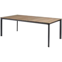 Central Park table Gabrio aluminium/eucalyptus 208x100cm