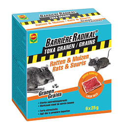 Compo anti-muizen en ratten granen Barrière Radikal Toxa 150g