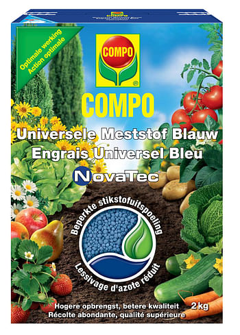 Promotions Compo universele meststof Blauw Novatec 2 kg - Compo - Valide de 21/05/2021 à 01/08/2023 chez Brico
