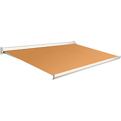 Tente solaire manuelle Domasol 'Factor 10-C' orange 550 x 250 cm
