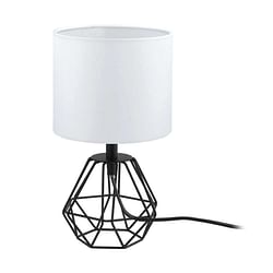 EGLO tafellamp Carlton 2 - zwart/wit - Ø16 cm - Leen Bakker
