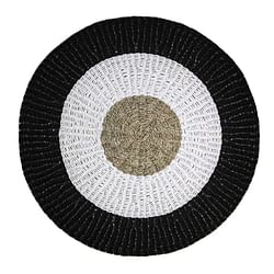 HSM Collection tapijt Seff - naturel/wit/zwart - 120x120 cm - Leen Bakker
