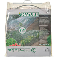 Nature tuintunnelset 2-in-1 transparente folie +anti-insectennet + 6 bogen 300x60x45cm-Nature