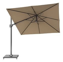 Platinum parasol suspendu Voyager T2 aluminium (2,7 x 2,7 m) taupe