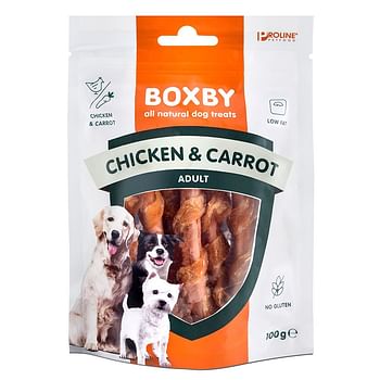 Promoties 3x100g Boxby Chicken &amp; Carrot Hondensnacks - Geldig van 22/05/2021 tot 13/08/2021 bij Zooplus