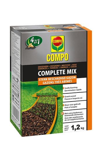 Promotions Compo gazon herstel Complete Mix 4-in-1 (6m²) 1,2kg - Compo - Valide de 22/05/2021 à 01/08/2023 chez Brico
