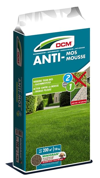 Promoties DCM meststof Anti-Mos 10kg - DCM - Geldig van 22/05/2021 tot 01/08/2023 bij Brico