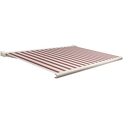 Tente solaire électrique Domasol 'Factor 20-C' rouge/blanc à fines rayures 300 x 250 cm