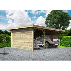 Solid carport combinatie 'S7757' hout 35 m²