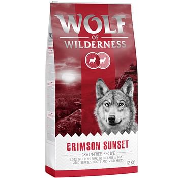 Promoties 1kg 'Crimson Sunset' Lam &amp; Geit Wolf of Wilderness Hondenvoer - Wolf Garden  - Geldig van 22/05/2021 tot 19/07/2021 bij Zooplus