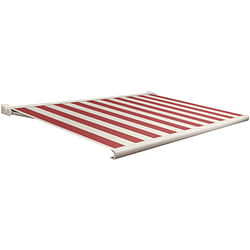 Tente solaire électrique Domasol 'Factor 20-C' rouge/blanc à rayures 550 x 250 cm
