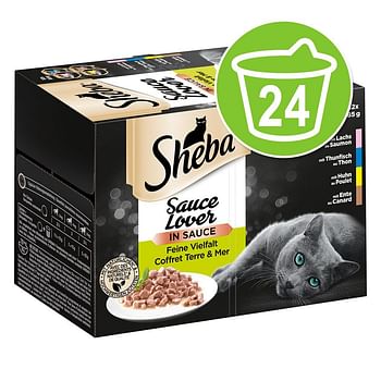 Promoties 24x85g Variaties in Kuipjes Sauce Lover Sheba Kattenvoer - Geldig van 27/05/2021 tot 13/08/2021 bij Zooplus