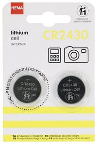 HEMA CR2430 Lithium Batterijen - 2 Stuks-Huismerk - Hema