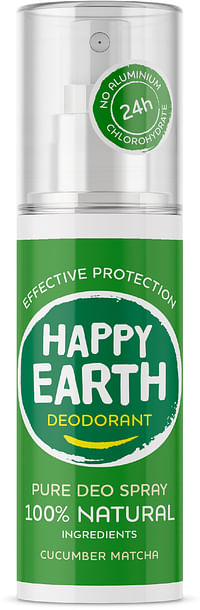 Happy Earth Pure Deo Spray Cucumber Matcha-Happy Earth