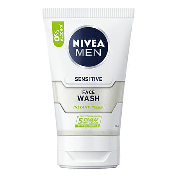 Promoties Nivea Men Sensitive Face Wash 100 ml - Geldig van 18/09/2021 tot 29/11/2021 bij Plein