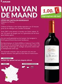 Côtes de castillon bordeaux château le plantey-Rode wijnen