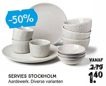 Promoties Servies stockholm - Huismerk - Xenos - Geldig van 10/01/2022 tot 30/01/2022 bij Xenos