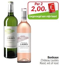 Bordeaux château laubès rood, wit of rosé-Witte wijnen