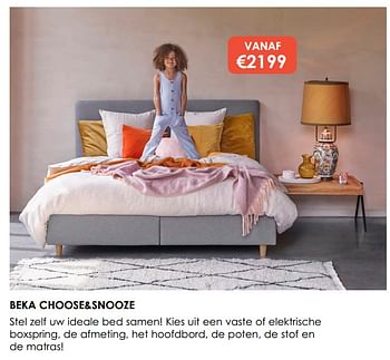 Promoties Beka choose+snooze - Beka - Geldig van 31/12/2021 tot 31/01/2022 bij Krea-Colifac