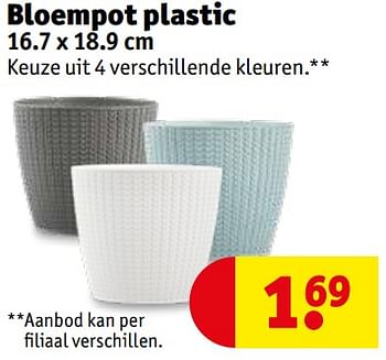informatie in plaats daarvan slogan Huismerk - Kruidvat Bloempot plastic - Promotie bij Kruidvat