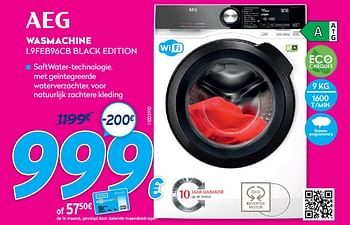 Promoties Aeg wasmachine l9feb96cb black edition - AEG - Geldig van 01/01/2022 tot 31/01/2022 bij Krefel