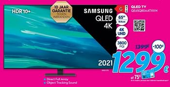 Promotions Samsung qled tv qe65q80aatxxn - Samsung - Valide de 01/01/2022 à 31/01/2022 chez Krefel