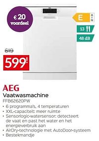 Aeg vaatwasmachine ffb62620pw-AEG