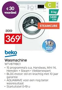 Beko wasmachine wtv8711bc1-Beko