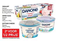 Yoghurt danone + verse kaas danone + cottage cheese danone 2e voor 1-2 prijs-Danone