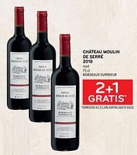 Château moulin de serré 2018 rood 2+1 gratis-Rode wijnen