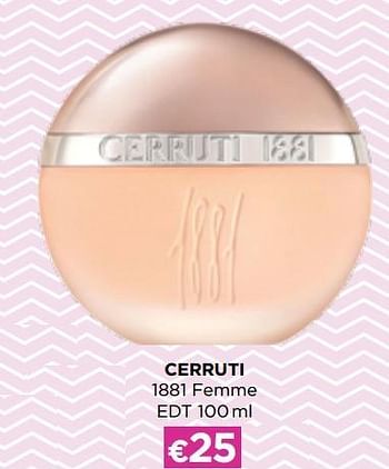 Promoties Cerruti 1881 femme edt - Cerruti 1881 - Geldig van 03/01/2022 tot 31/01/2022 bij ICI PARIS XL