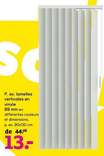 Promotions Lamelles verticales en vinyle - Produit maison - Leen Bakker - Valide de 03/01/2022 à 31/01/2022 chez Leen Bakker