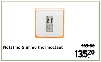 Promoties Netatmo slimme thermostaat - NetAtmo - Geldig van 03/01/2022 tot 01/02/2022 bij Gamma
