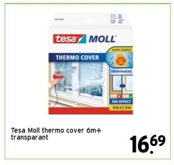 Promoties Tesa moll thermo cover transparant - Tesa - Geldig van 03/01/2022 tot 01/02/2022 bij Gamma