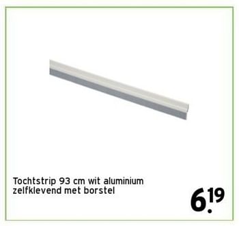 Promoties Tochtstrip wit aluminium zelfklevend met borstel - Huismerk - Gamma - Geldig van 03/01/2022 tot 01/02/2022 bij Gamma