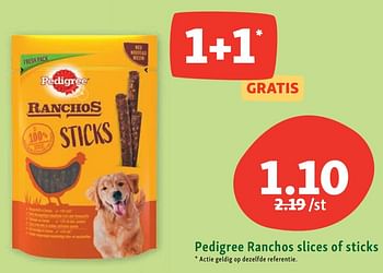 Promotions Pedigree ranchos slices of sticks - Pedigree - Valide de 10/01/2022 à 23/01/2022 chez Maxi Zoo