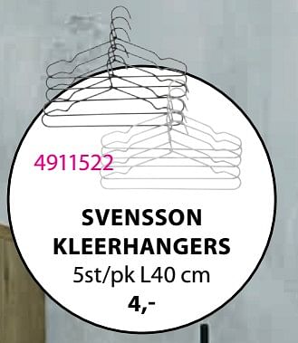 Huismerk Jysk Svensson kleerhangers - Promotie bij Jysk