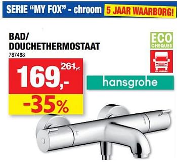 Promoties Bad- douchethermostaat - Hansgrohe - Geldig van 05/01/2022 tot 16/01/2022 bij Hubo