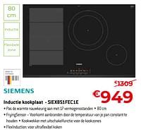 Siemens inductie kookplaat - siex851fec1e-Siemens