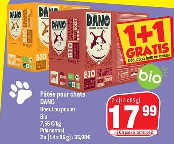 Promotions Pâtée pour chats dano - Dano - Valide de 05/01/2022 à 11/01/2022 chez Match
