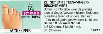 Promoties Set van 3 teen--vingerbeschermers - Epitact - Geldig van 03/01/2022 tot 31/01/2022 bij Damart